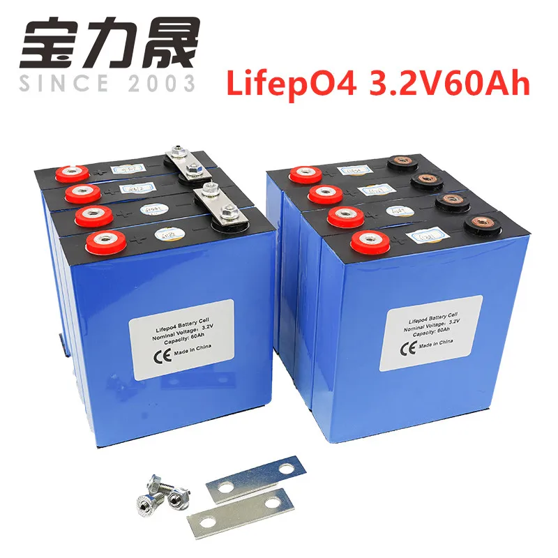 Новый 1 шт. 3 2 В 60Ah 55AH 50AH lifepo4 аккумулятор 3000 цикл 12V60AH EV RV Ремонтный комплект