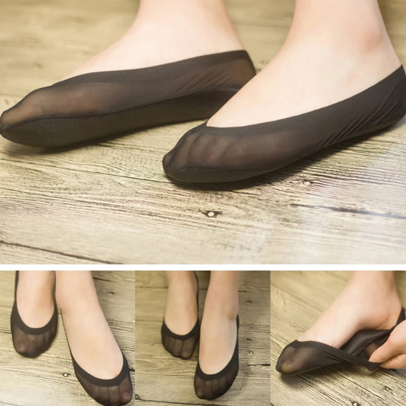 3D доставка женские невидимые носки из ледяного шелка короткие носки-башмачки с