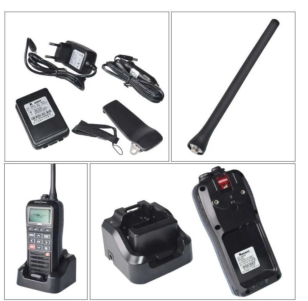 SOCOTRAN RS-38M GPS Marine Two Way Radio VHF Handheld Floats Waterproof IPX7 ATIS code Tri-watch 156.025-157.425MHz Transceiver