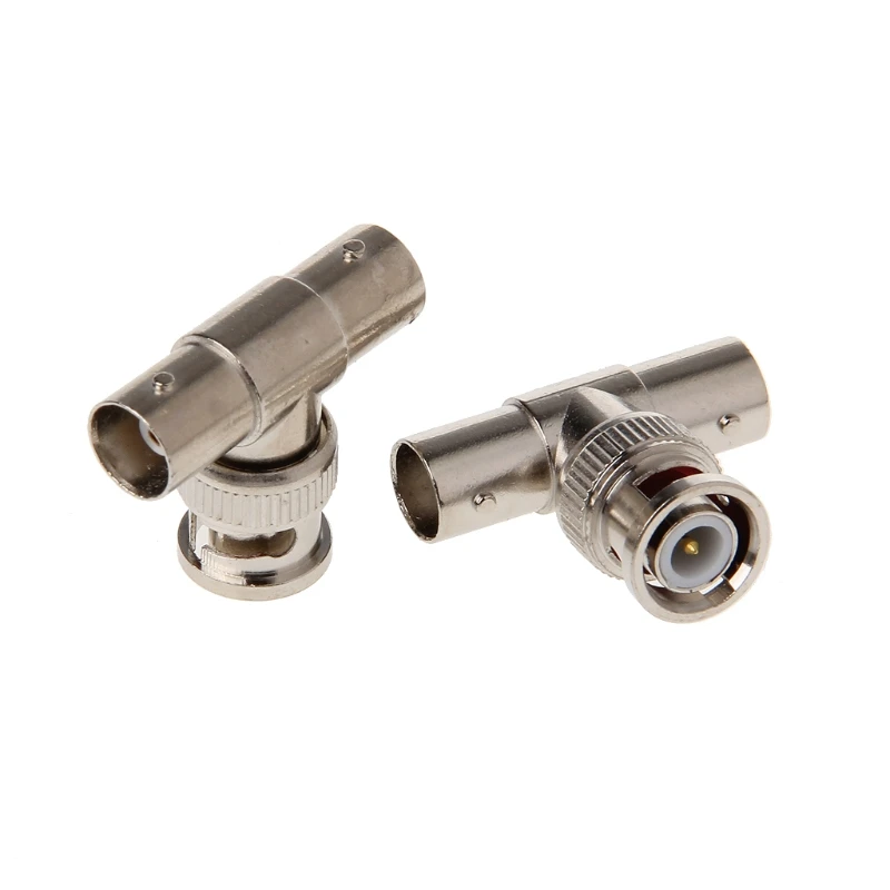 

2Pcs BNC Male To 2 Female T Type Connector Adapter For CCTV Surveillance System G2AC