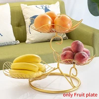 three layer storage tray leaf shaped nordic style wire basket kitchen organizer home decor fruit plate snack rack living room