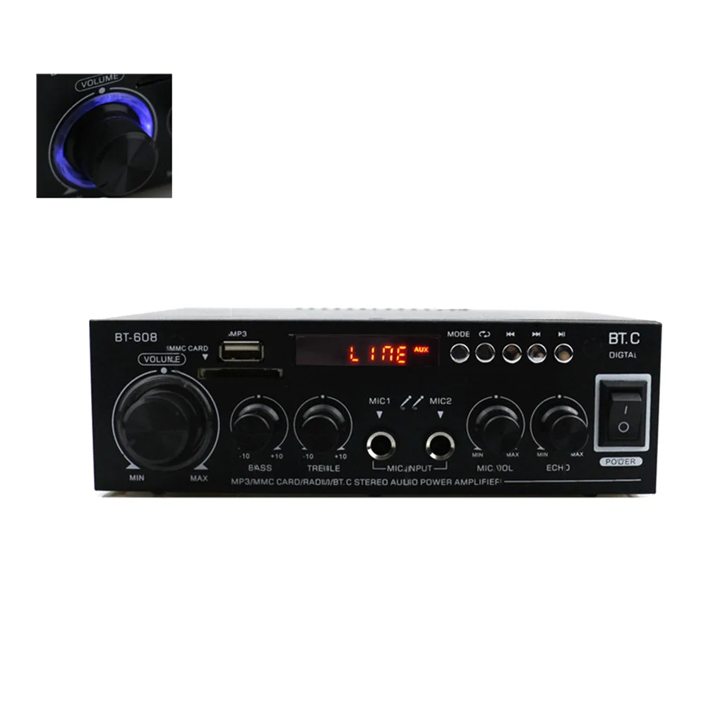 Мини HIFI домашние усилители аудио Bluetooth Сабвуфер FM SD мощности для автомобиля