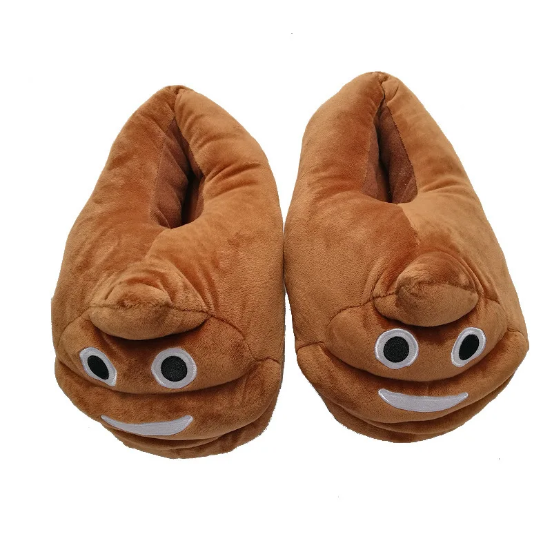 

Cute Funny 2019 Winter Women&men Slippers Unisex Brown Fashion Plush Female Indoors Slippers Home Plain Warm Slippers Male