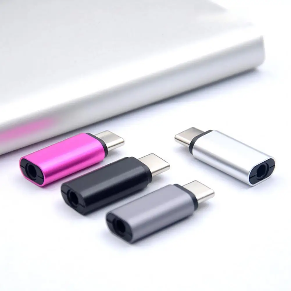 

3.5mm Portable Small Headset Converter Stable Data Transmission Metal Type-C Audio Earphone Adapter For Huawei Smart Phones