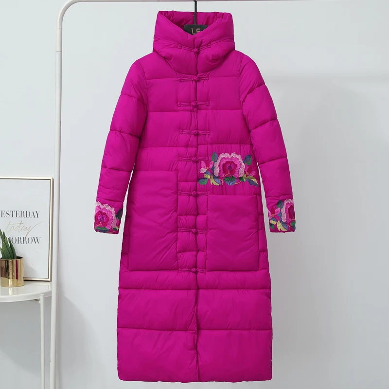 

Women Long Paraks Winter Jackets Casual Warm Loose Parkas 2020 Hooded Padded Cotton Down Jackets Women Snow Wear Winter Coat