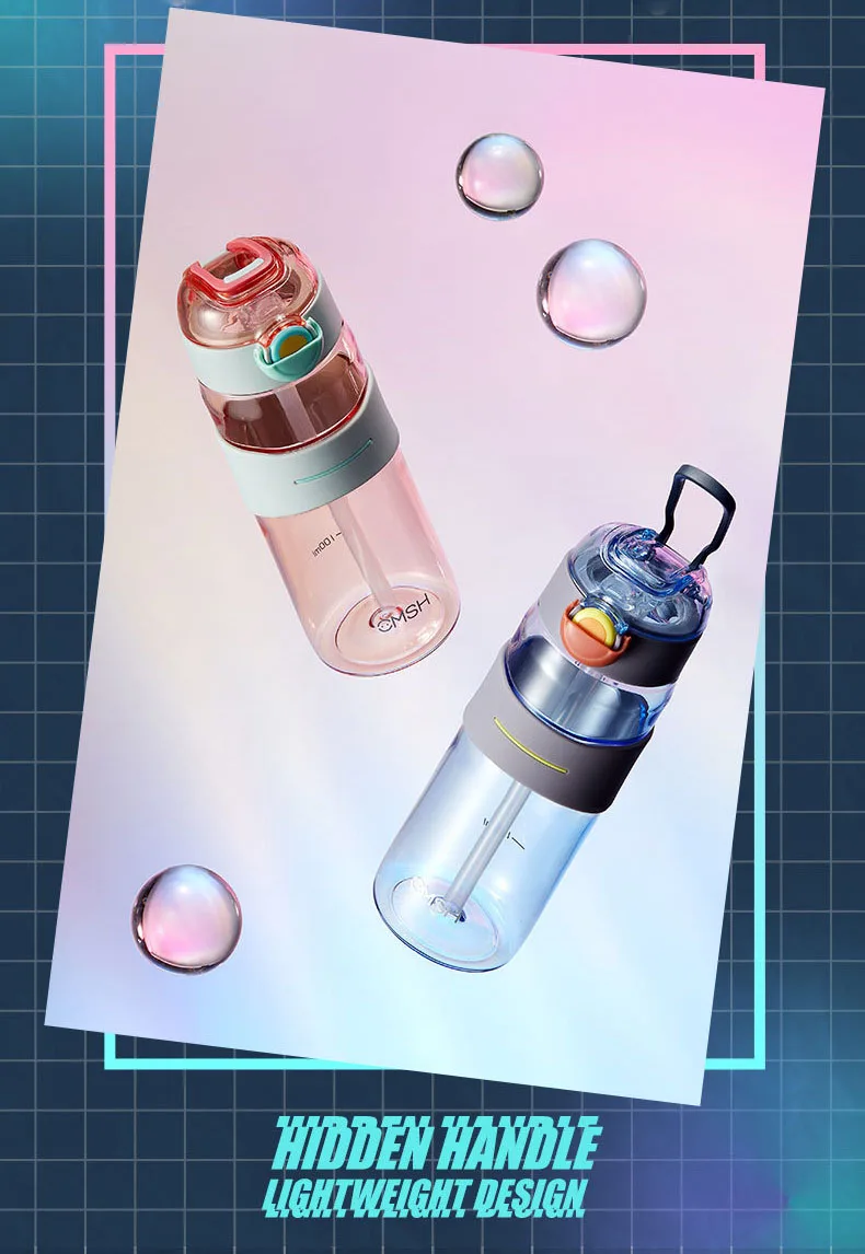 

Preferential Promotion 2022 new creative Female Creative Portable Plastic Cup Fashion Sports Cup Student Handy Cup Gift Customiz
