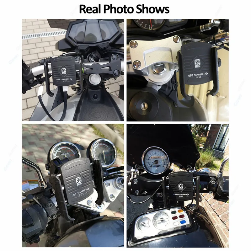 Быстрая зарядка USB 3.0A держатель для телефона в мотоцикле Harley BMW на руль подставка