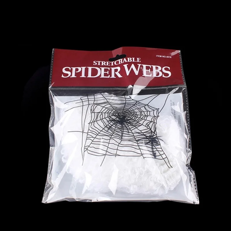 

Halloween Scary Party Stretchy Spider Web Spider Haunted House Bar Props for Halloween Party Scene Props Decoration Supplies