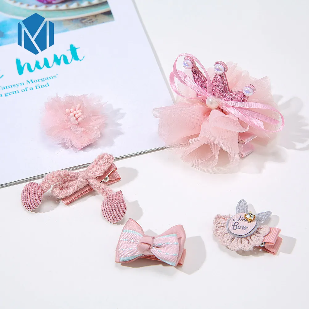 M MISM Новинка 5 шт./набор Милая принцесса для девочек жемчужная Корона заколка