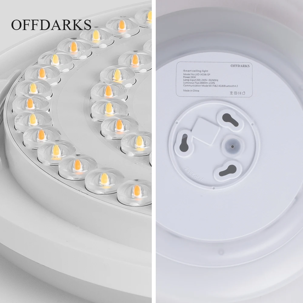 

OFFDARKS smart LED ceiling light WIFI voice control RGB dimming APP control living room bedroom kitchen ceiling lamp