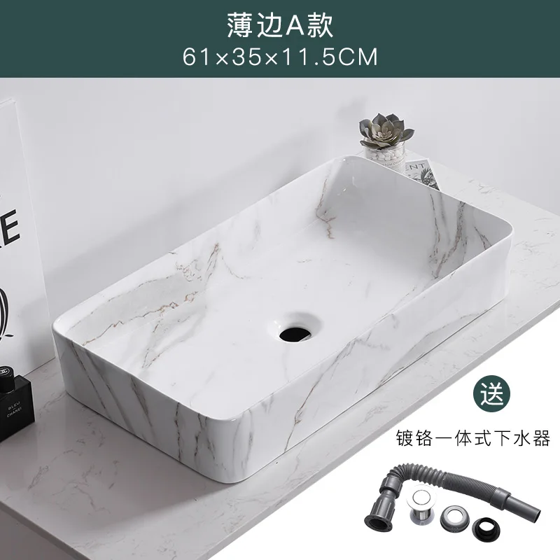 Художественная керамическая раковина Ovel над стойкой для дома ванной комнаты с