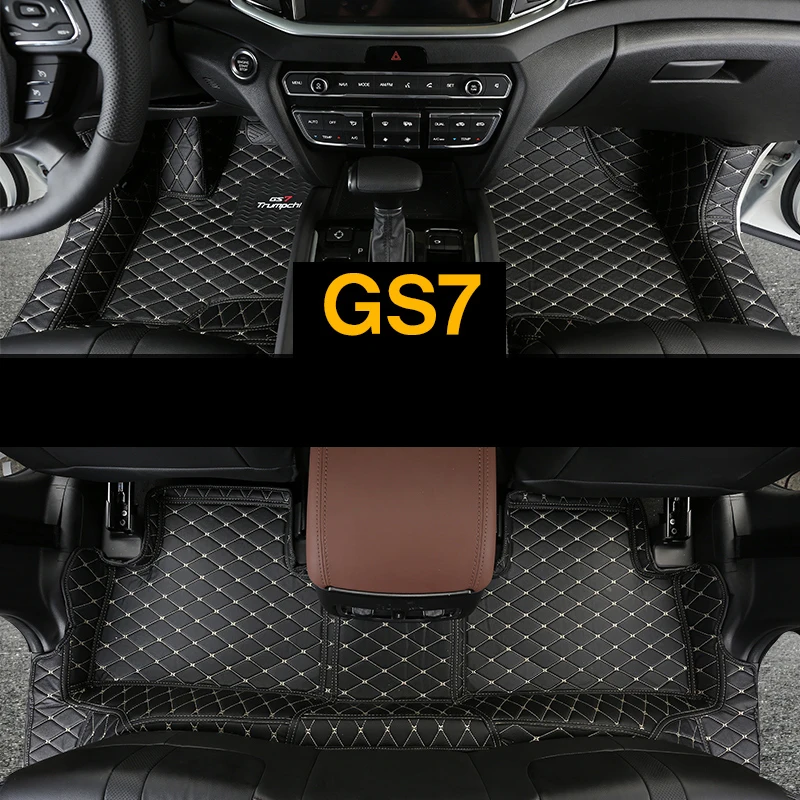 Кожаные автомобильные коврики для trumpchi gs7 2017 2018 2019 2020 аксессуары интерьера