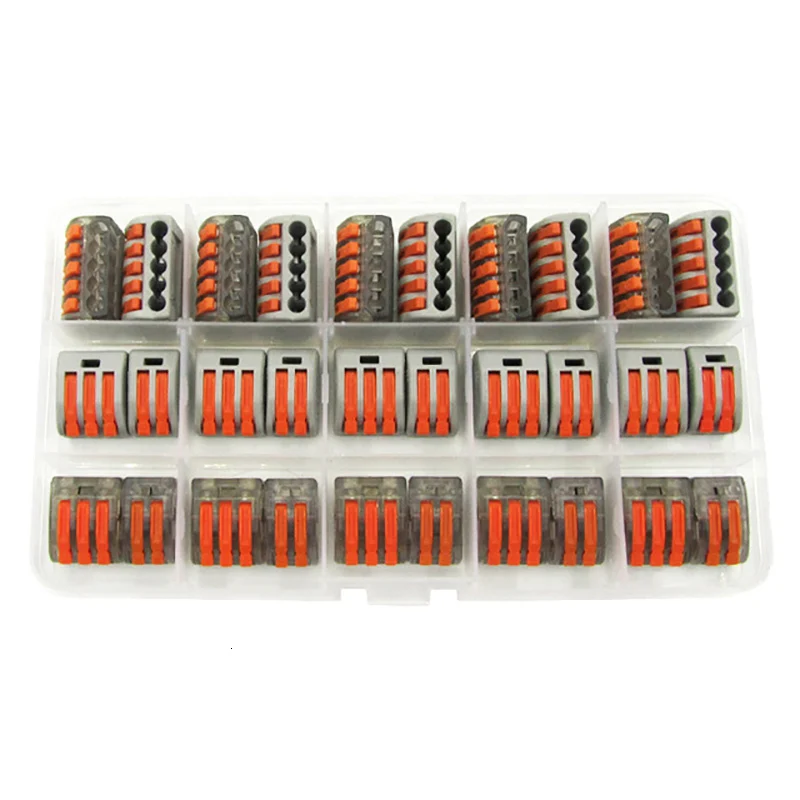 30boxAB PCT-222 412 413 415 30 шт./кор. Универсальный Компактный проводов разъем клеммные колодки наконечники для провода соединитель AWG 28-12 - Цвет: 30boxAB