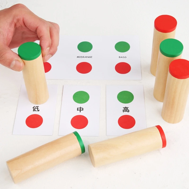 

Wooden color sound matching game toy Hearing Sensory Toy Brain Developmental Training Play Set