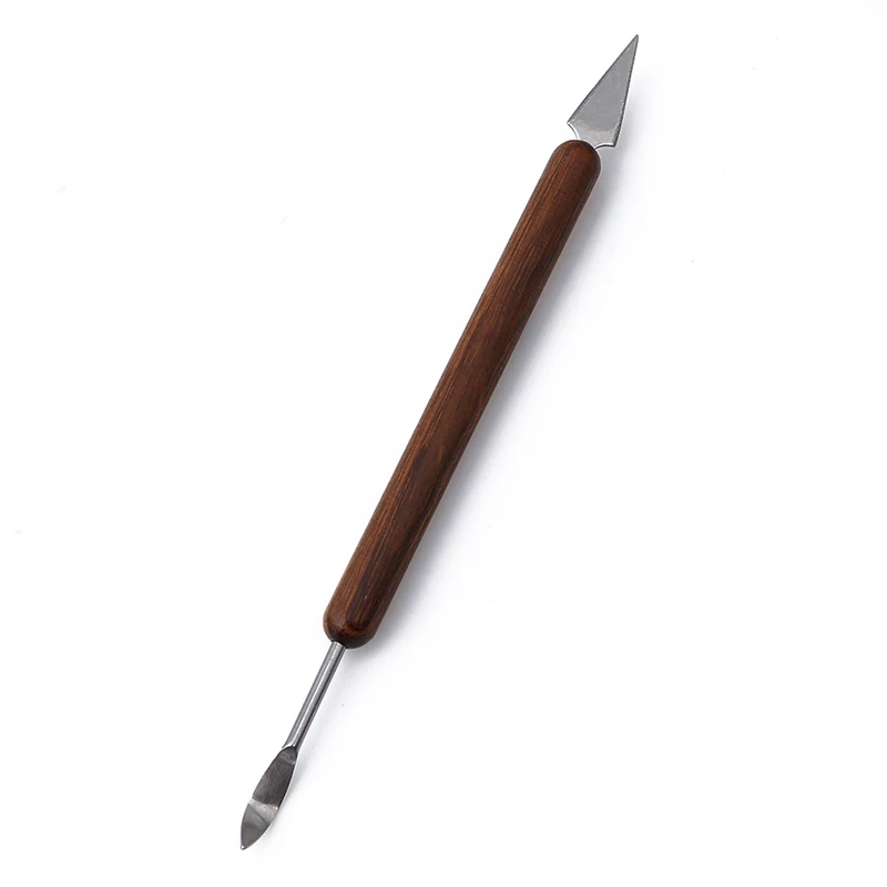 6-Piece Set Sharp Clay Sculpting Wax Carving Pottery Tools with Wood Handles - Ceramic Pottery Clay Sculpture Shapers image 3