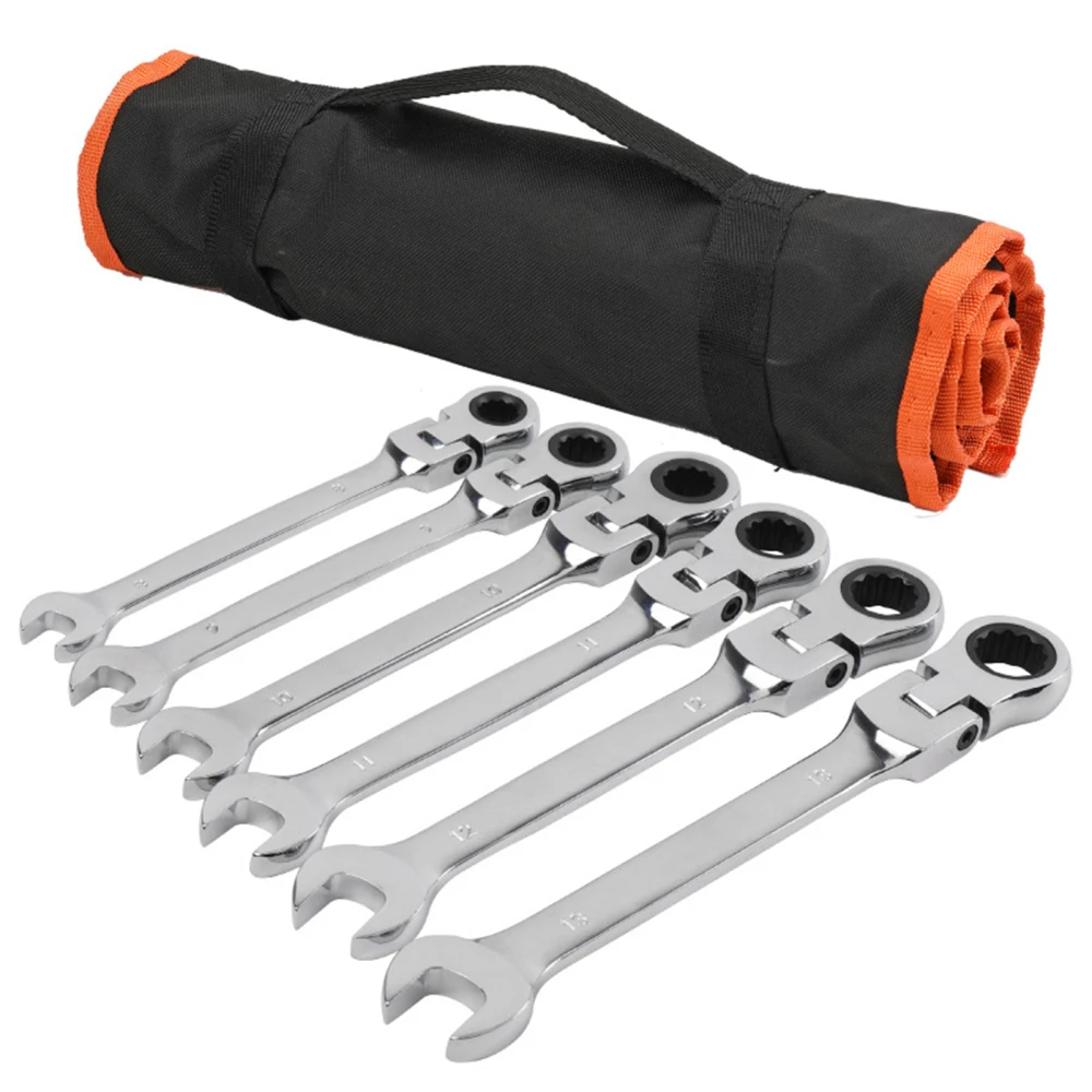 

Ratchet Wrench Set 17Pcs 17 Sets Universal 180° Suitable Size: 6-24mm Gearwrench