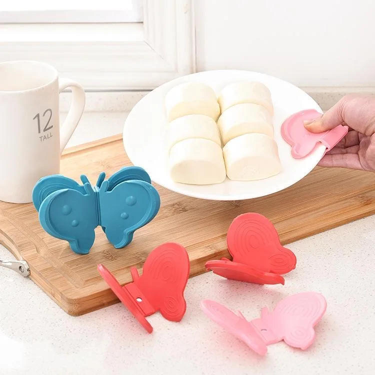 

Creative Butterfly Kitchen Heat Insulation Heat Resistant Bowl Clip Microwave Oven Tray Clip Non-Slip Hand-Guard