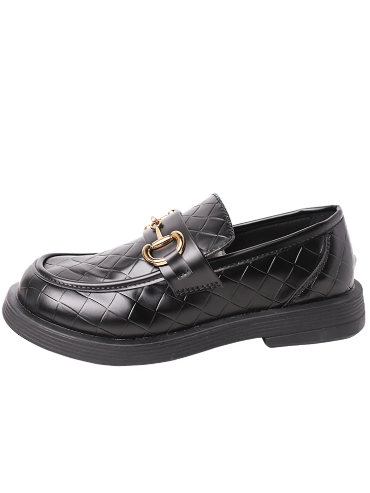 

Женские кожаные туфли, женская обувь, обувь для женщин, новый стиль, ретро, черные туфли на толстом каблуке с круглым носком