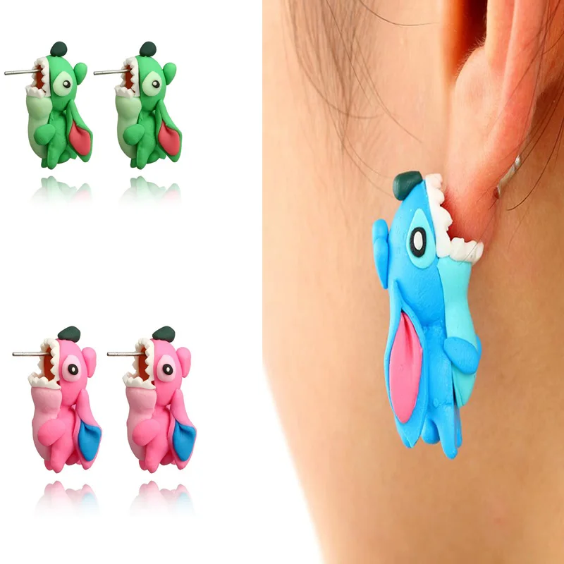 Серьги-гвоздики из полимерной глины ручной работы 3 цвета | Украшения и