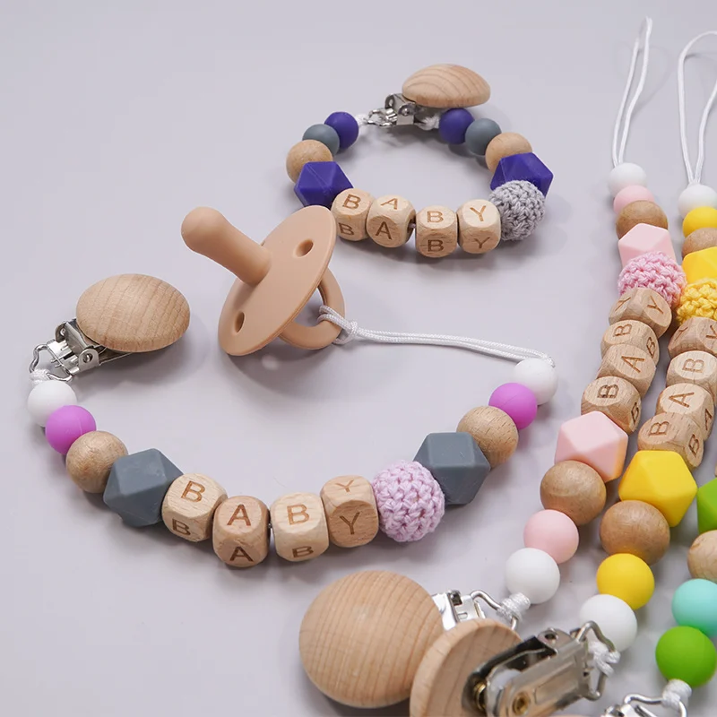 

Top Seller 100% Food Grade Non-toxic Grasping Molar Silicone Bead Beach Flexible Diverse Pacifer clips Camping