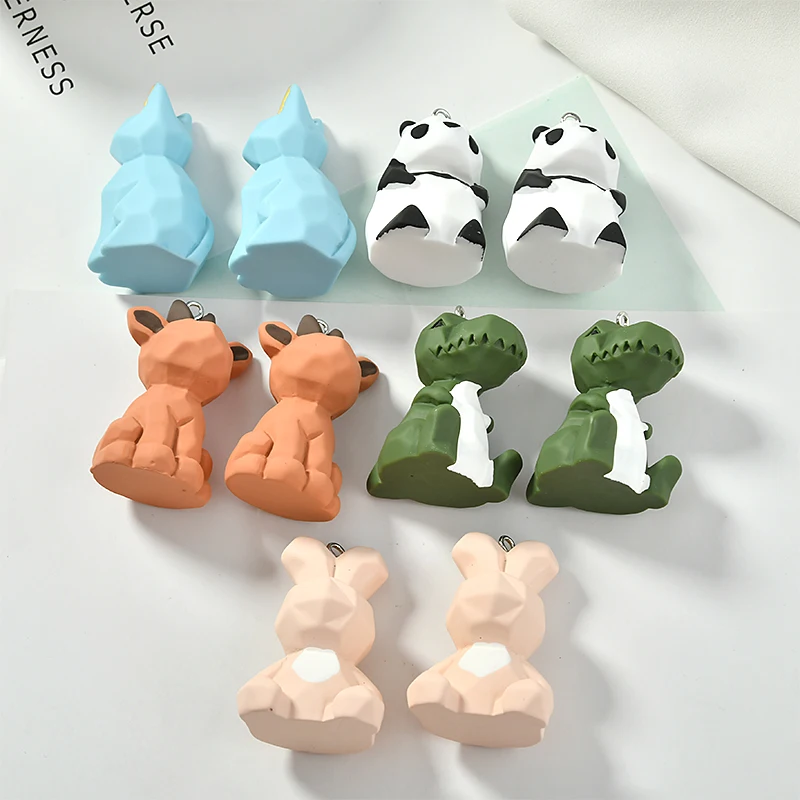 2 шт. полимерные аксессуары для брелков с изображением животных динозавров