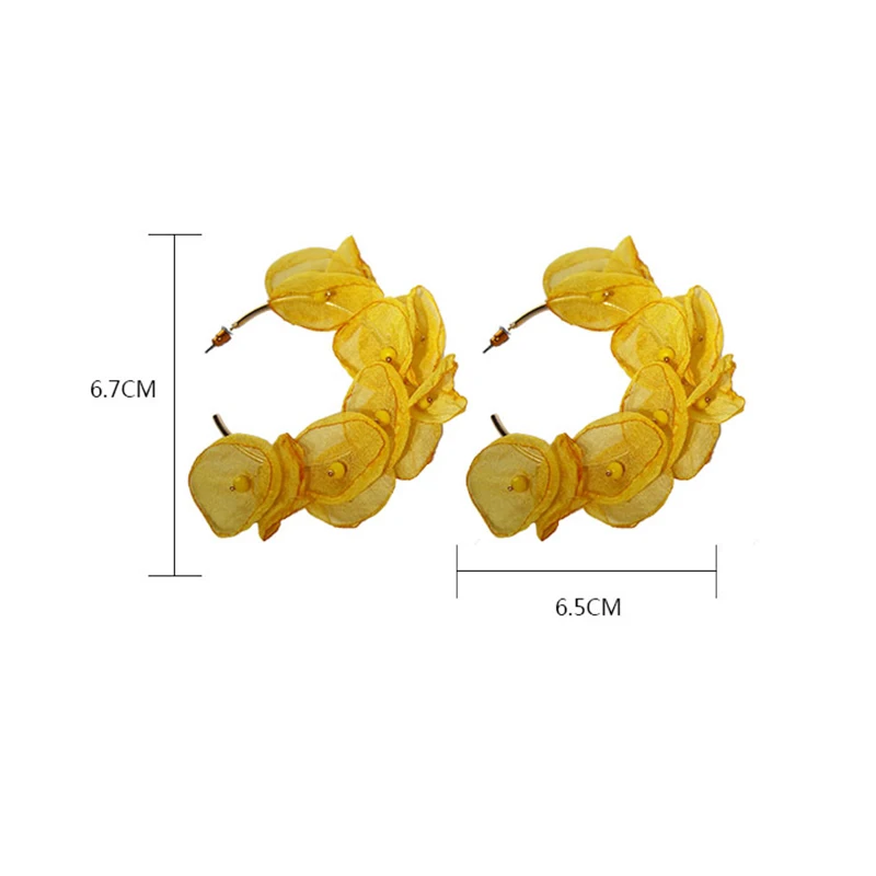 

Fashion New Arrivals Big Statement C Shape Flowers Beads Stud Earrings for Women Bridal Wedding Party Bohemia Earrings Jewelry
