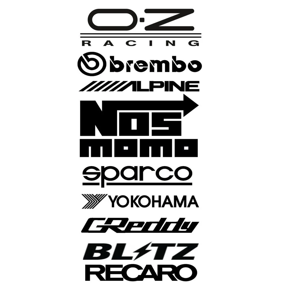 

Racing Door Decals Set Car Sticker KitMotorcycle Decals Waterproof Sunscreen Decals Widest Edge PVC