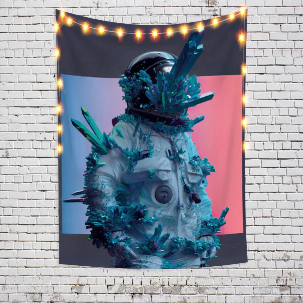 

Space Astronaut 3D Printed Tapestries Bohemian Hippie Science Fiction Carpets Wall Home Art Decor Polyester