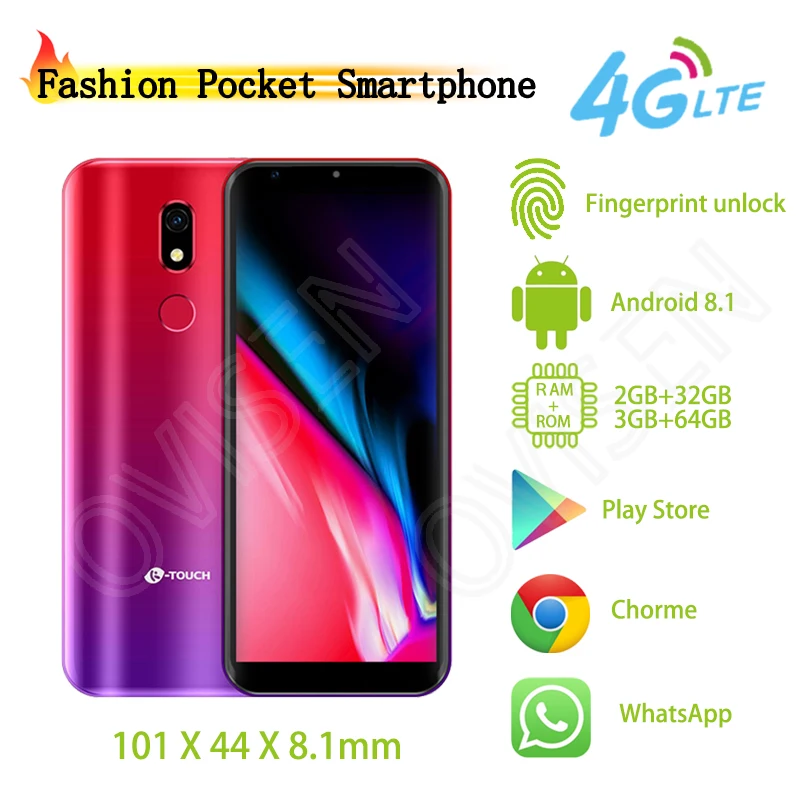 M16 Pocket разблокированные сотовые телефоны android 8 1 MT6739V/CWA четыре ядра 4G смартфон Play