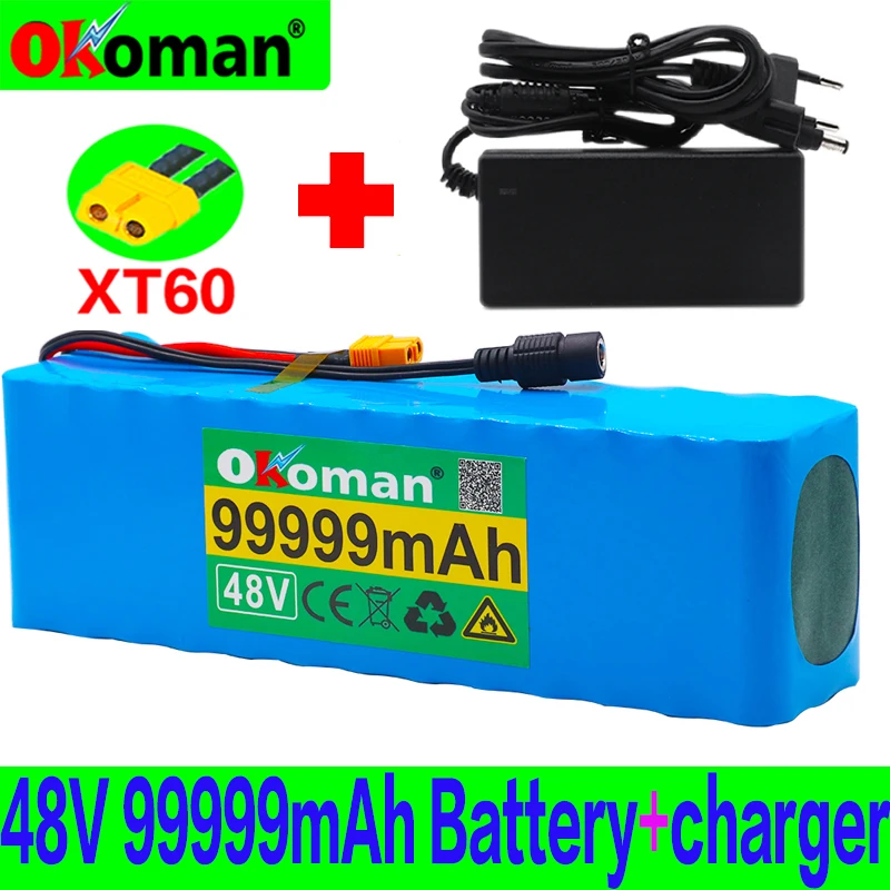 48v литий ионный аккумулятор 99.999Ah 1000w 13S3P комплект батарей пакет для e велосипеда