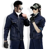 spring mens work clothes labor protection wear resistant jeans suit