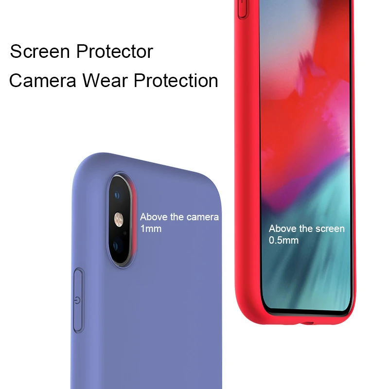 Чехол для iPhone XR чехол жидкий силиконовый футляр телефона задняя крышка 6S 7 8 Plus X XS