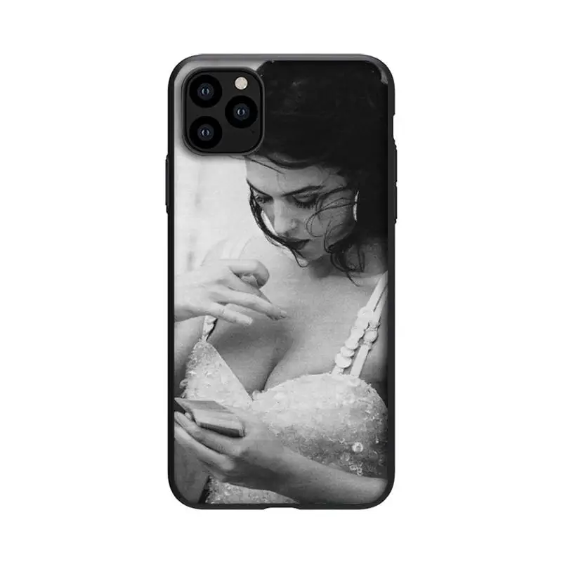 

Monica Bellucci Phone Case For Black-Iphone 5s 6 6s 7 8 11 12 X Xs Xr Pro Plus Max Mini Fundas Cover