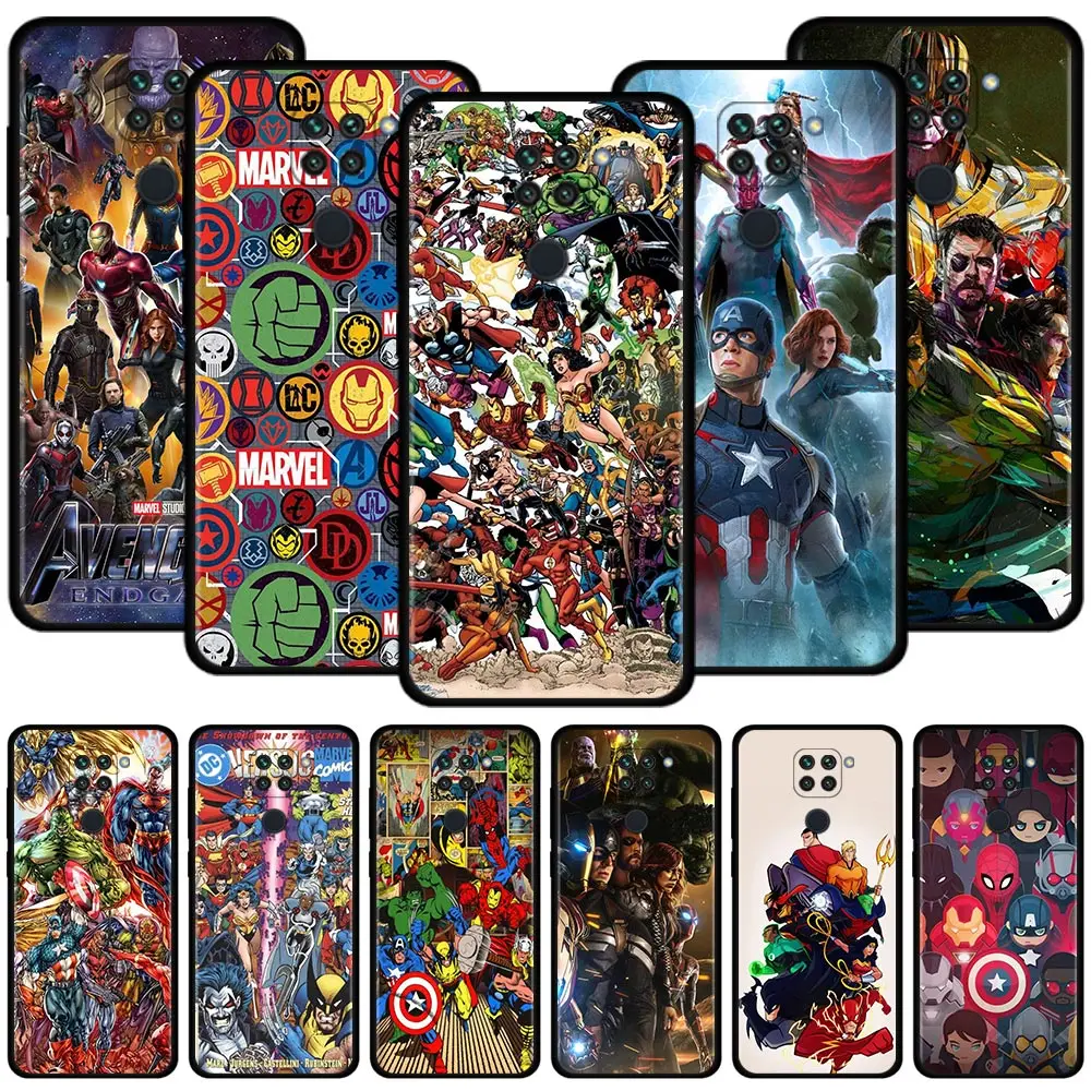 Чехол для мобильного телефона Xiaomi Redmi Note 9S 9 8 10 Pro Max 9C 7 9A 8T 9T 7A чехол Marvel Avengers Battle For