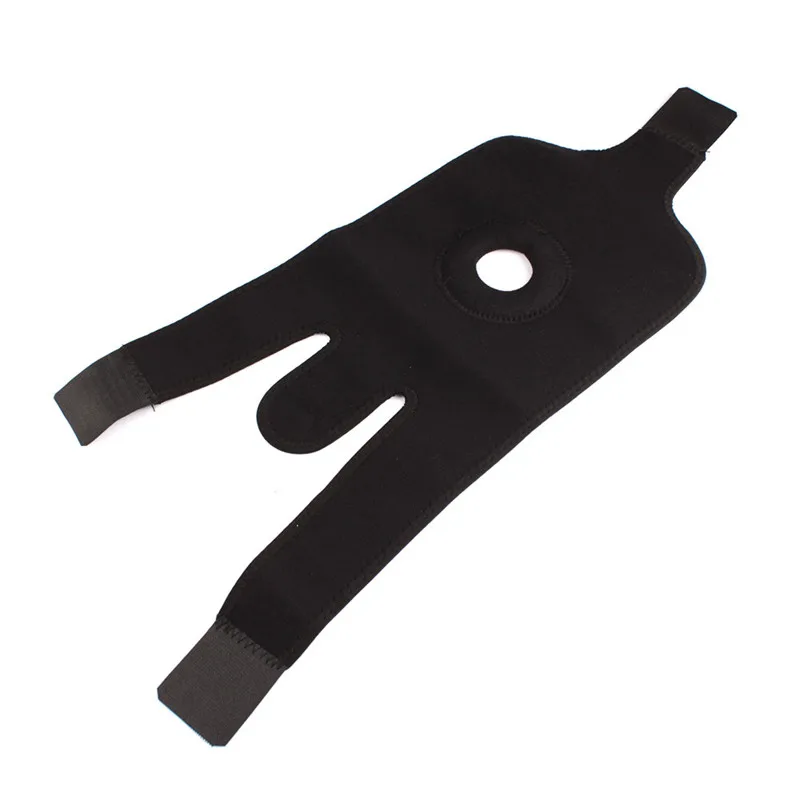 Спортивный эластичный Фиксатор коленного сустава черный неопрен регулируемый