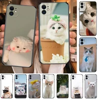 funny cartoon cat phone cases for iphone 13 pro max case 12 11 pro max 8 plus 7plus 6s xr x xs 6 mini mobile cell mini