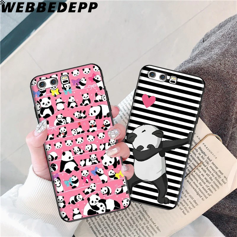 Animal Panda Soft Case for Huawei P8 P9 P10 P20 P30 Lite Pro P Smart Z Plus Y6 Y7 Y9 Prime |