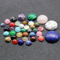 10pcs 6 8 10 12 14 16 18 20 mm natural stone cabochon beads flatback rose quartzs opal beads for blank earrings base diy jewelry