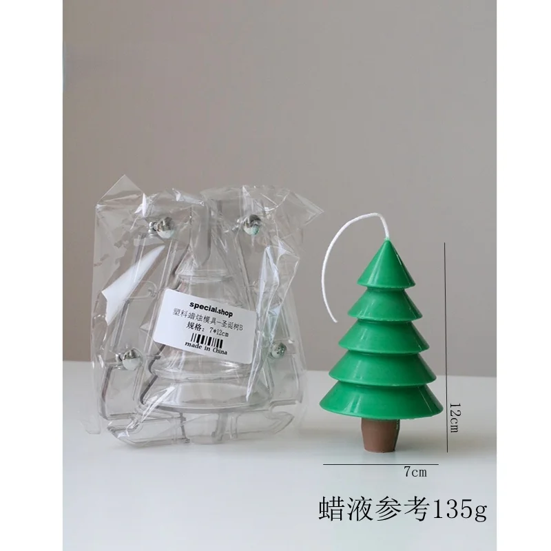 DIY 3D Рождественская елка пластиковая акриловая Форма для изготовления свечей