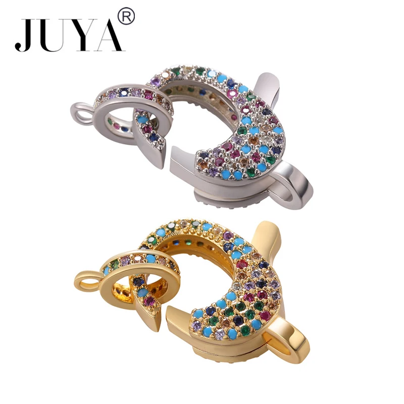 

JUYA Fasteners Lobster Clasps Connectors DIY Handmade Jewelry Accessories AAA Cubic Zirconia Charm Hooks For Bracelets Making