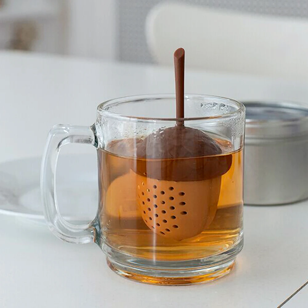 

Acorn Shape Tea Infuser Silicone Tea Bag Strainer Kitchen Accessories Gadgets Spice Diffuser Herbal Filter