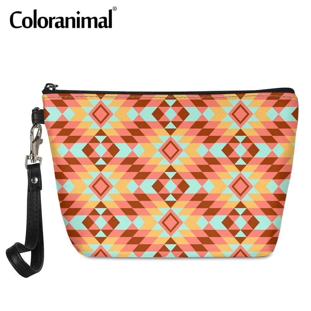 

Coloranimal Women PU Cosmetic Bag African Tribal Pattern Make up Bag for Ladies Protable Travel Mini Wash Toiletry Pouch Bolsa