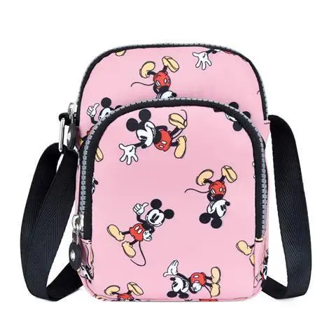 

Disney Mickey mouse coin bag cartoon messenger shoulder bag girl boy coin purse fashion mobile phone bag Small square bag
