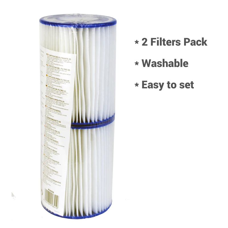 Swimming Pool Filter Cartridges 58094 2pcs Pack Washable | Спорт и развлечения