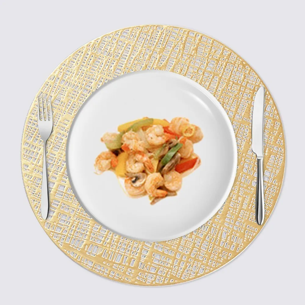 Круглый полый коврик для стола из ПВХ салфетка под столовые приборы