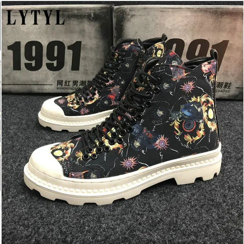 Online Sepatu Kanvas Sepatu Bot Militer Kamuflase Hip Hop Pria Sepatu Bot Tentara Pria Sepatu Bot Kasual Kasual Sepatu Kanvas Pergelangan Kaki Tinggi B4-566