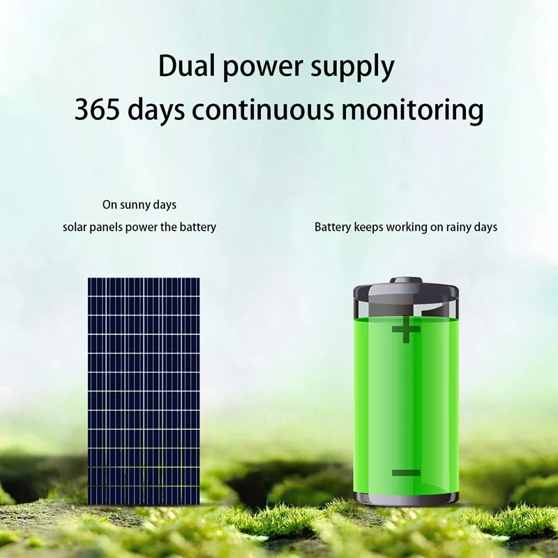 

T1-2 Wifi Solar Monitoring Camera Ip67 Waterproof Night Detection Sd Card AP Hotspot Connection for Home/Company Outdoor