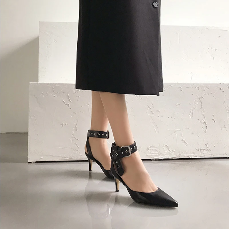 Женские босоножки на высоком каблуке 6 8 см с острым носком|Боссоножки и сандалии|