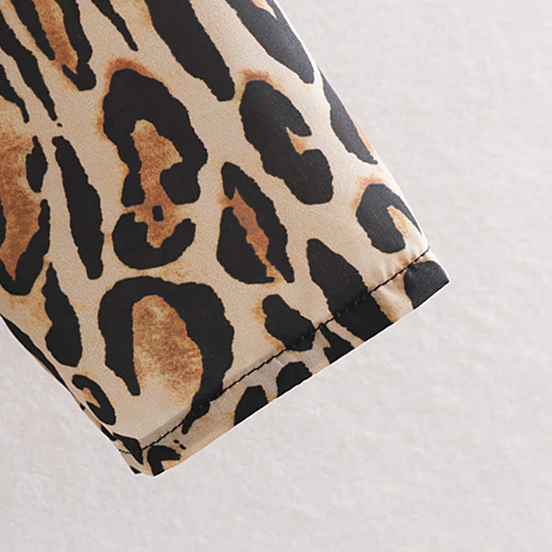 Винтажное сексуальное боди на завязке с леопардовым принтом Женская мода 2019