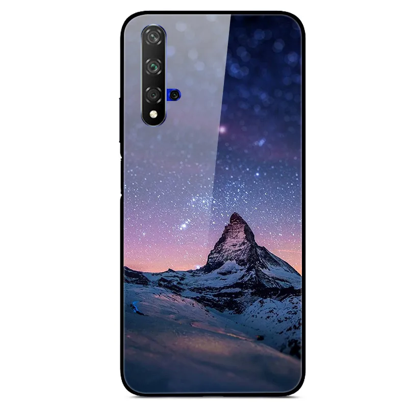 Светло-Серый Чехол для huawei Honor 20, Жесткий Чехол из закаленного стекла с принтом, чехол для huawei Honor 20 Pro Lite Honor20 YAL-L21Cover Fundas - Цвет: Светло-Серый